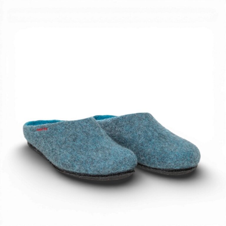 Gottstein Hausschuhe Magicfelt 709 (100% Wolle) blaugrau (Größe 36-42)