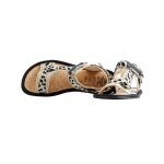 Grand Step Shoes Sandale Trekking Barefoot Animal Camel Animal beige/schwarz Damen