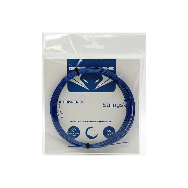 Grapplesnake Tennissaite Irukandji (Haltbarkeit+Spin) blau 12m Set