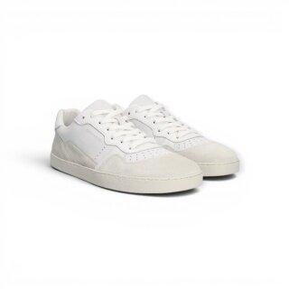 Groundies Barfussschuhe Sneaker Nova GS1 (Zero Drop, Veloursleder) weiss/grau Damen