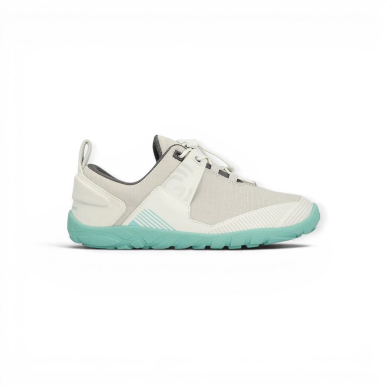 Groundies Minimal-Laufschuhe Chamonix TR Low (Barfussschuhe, Zero Drop, Trail) stonegrau/mint Damen