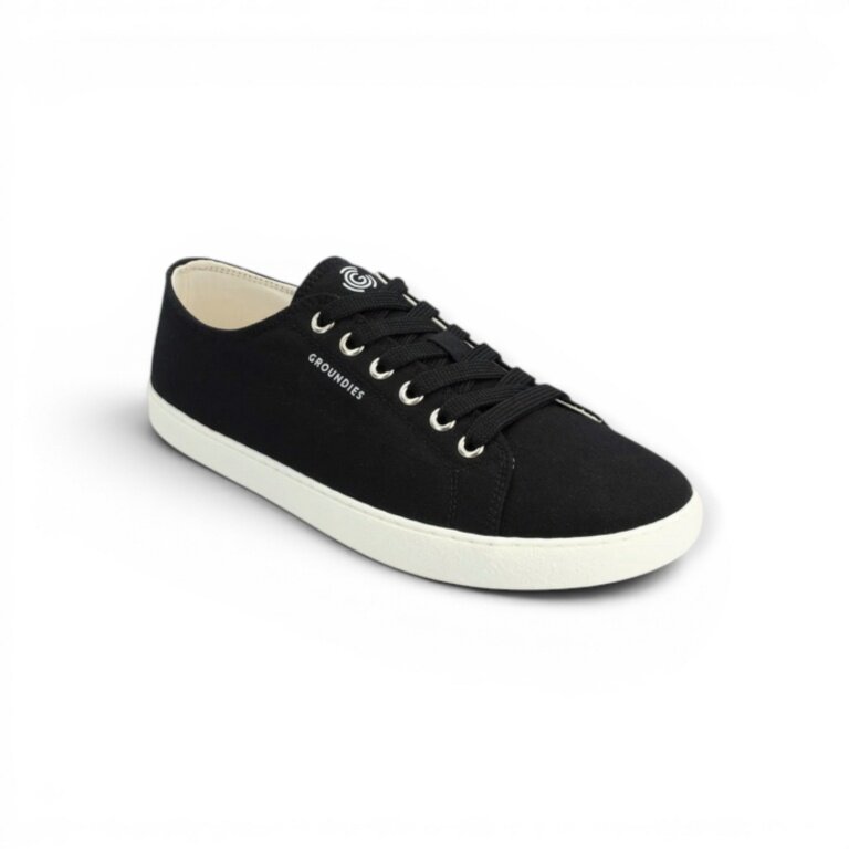 Groundies Sneaker Lima (Zero Drop, Bio-Baumwolle) schwarz Damen