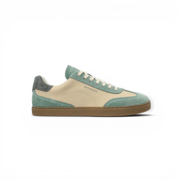Groundies Sneaker Panama (Zero Drop, breite Zehenbox) beige/mintgrün Herren