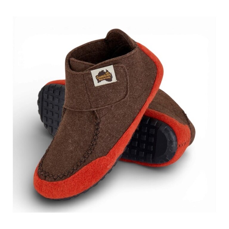 Gumbies Hausschuhe Quokka Pantoffel chocolatebraun/orange - 1 Paar