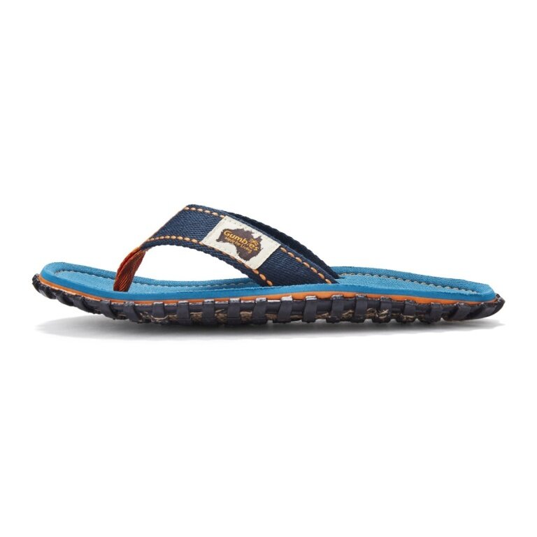 Gumbies Zehensandalen Original Flip Flops Tricolor Blue blau/orange