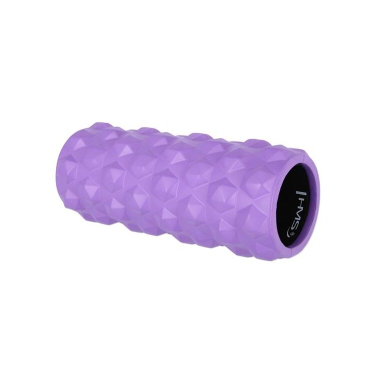HMS Fitness Massagerolle FS107 (EVA-Schaum, für Ganzkörpertraining, Massage-Noppen) violett - 1 Stück