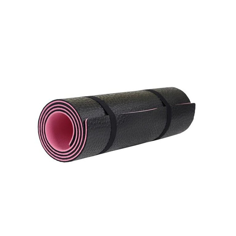 HMS Fitness YM06 Fitness-/Yogamatte Premium schwarz/pink 180x60x0,8cm