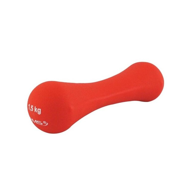 HMS Fitness 17025 Kurzhantel aus Gusseisen mit Neoprenbeschichtung 1,5kg orange - 1 Stück