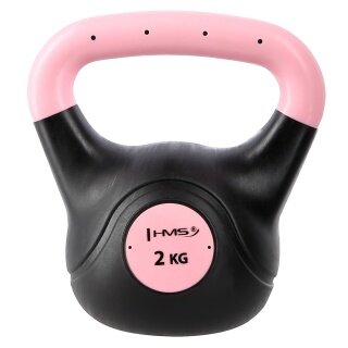 HMS Fitness Kugelhantel Kettlebell KPC02 rosa/schwarz 2kg - 1 Stück -