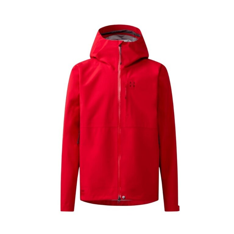Haglöfs Allwetterjacke Front Proof II (wasserdicht, winddicht, 3-Lagen) rot Herren