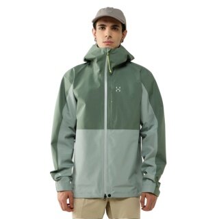 Haglöfs Allwetterjacke Front Proof II (wasserdicht, winddicht, 3-Lagen) grün/taugrün Herren