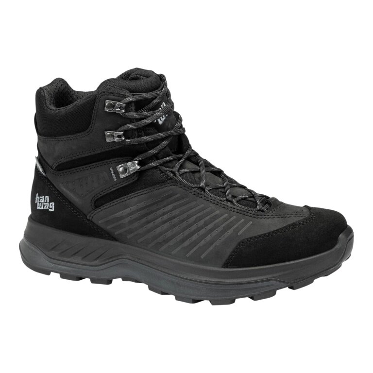 Hanwag Winter-Wanderschuhe Bluerstrait Mid ES (Nubuk- und Veloursleder, wasserdicht) schwarz Herren