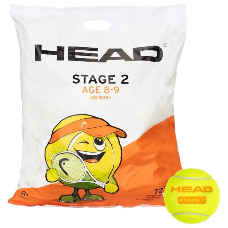 Head Methodikbälle Stage 2 TIP (orange Punkt) gelb/orange 72er Polybag
