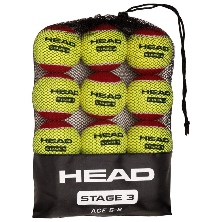 Head Methodikbälle Stage 3 rot/gelb - 12er Beutel
