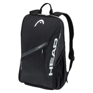 Head Tennis-Rucksack Tour (Schlägerfach, mit Schuhfach, 25 Liter) 2026 schwarz/weiss