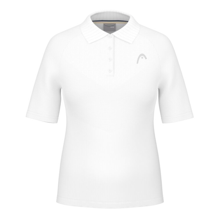 Head Tennis-Polo Performance 2024 (Polyester-Jacquard, schnelltrocknend) weiss Damen