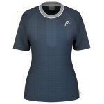 Head Tennis-Shirt Performance 2025 (Polyester-Jacquard, schnelltrocknend) navyblau Damen