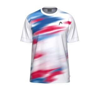 Head Tennis-Tshirt Blur (Moisture Transfer Microfiber Technologie) 2026 weiss/rot/blau Herren