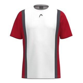 Head Tennis-Tshirt Club 25 Tech (feuchtigkeitsabsorbierend) 2025 weiss/rot Herren