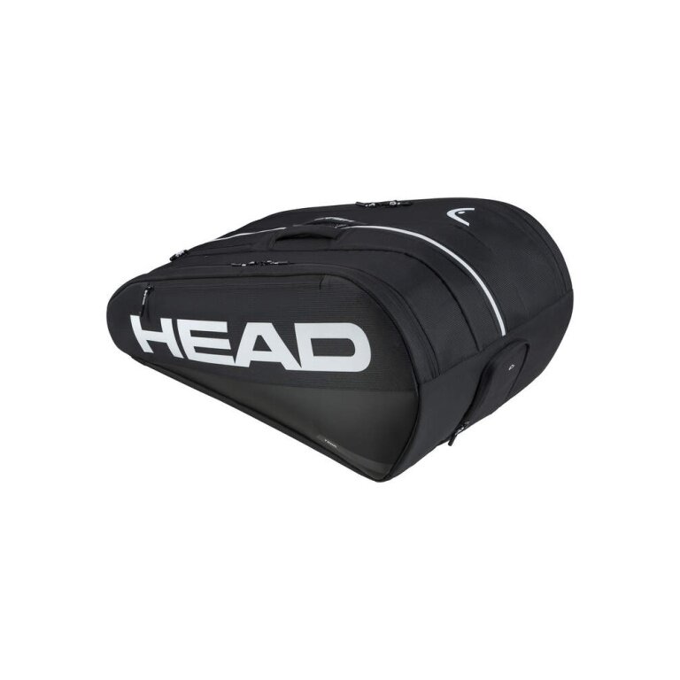 Head Tennis-Racketbag Tour Racquet Bag XL (Schlägertasche, 3 Hauptfächer) 2026 schwarz/weiss 12er