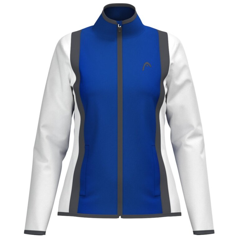 Head Tennisjacke Club 25 Full Zip (Moisture Transfer Microfiber Technologie) 2025 royalblau/weiss Damen