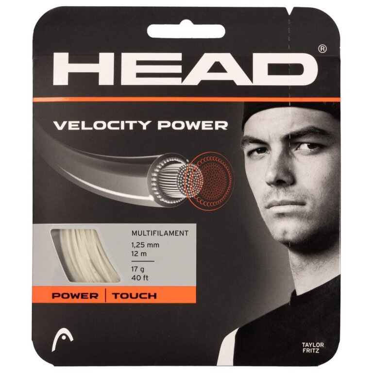 Head Tennissaite Velocity MLT Power (Power+Touch) natur 12m Set
