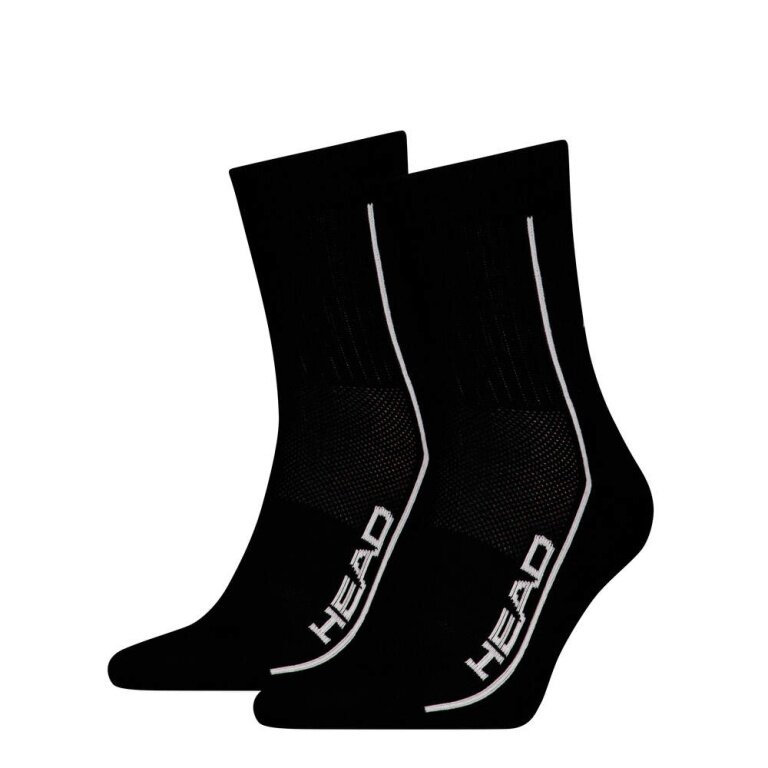 Head Tennissocken 2P Performance Crew (Mischgewebe) schwarz - 2 Paar