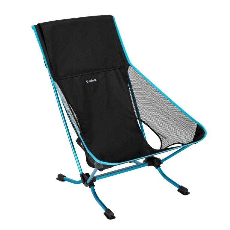 Helinox Campingstuhl Beach Chair (re) - leicht, niedriger Sitzhöhe, Tension Design - schwarz
