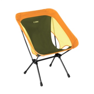 Helinox Campingstuhl Chair One (re) - leicht, einfacher Zusammenbau, stabil, Tension Design - forestgrün/gelb
