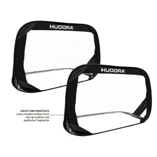 Hudora Fussballtore Pop Up schwarz - 2 Tore