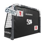 Hudora Fussballtor RoCo 240 mit Torwand (hochwertig, stabile Netz- und Bodenverankerung, Punktzähler) schwarz - 240x160x85cm