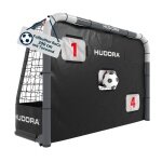 Hudora Fussballtor RoCo 300 mit Torwand (hochwertig, stabile Netz- und Bodenverankerung, Punktzähler) schwarz - 300x200x120cm