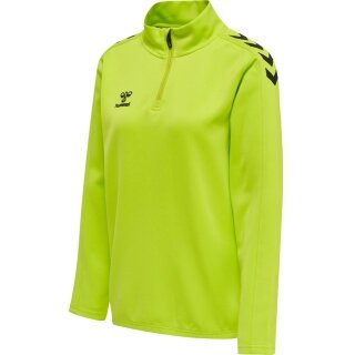 hummel Sport-Langarmshirt hmlCORE XK Half-Zip Sweat (Polyester-Sweatstoff) limegrün Damen