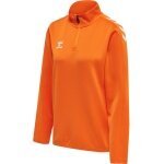 hummel Sport-Langarmshirt hmlCORE XK Half-Zip Sweat (Polyester-Sweatstoff) orange Damen