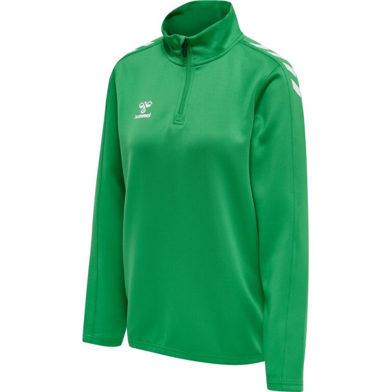 hummel Sport-Langarmshirt hmlCORE XK Half-Zip Sweat (Polyester-Sweatstoff) grün Damen