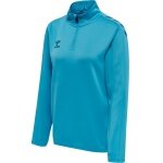 hummel Sport-Langarmshirt hmlCORE XK Half-Zip Sweat (Polyester-Sweatstoff) blau Damen
