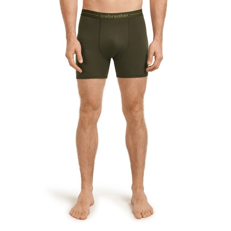 Icebreaker Boxershort Anatomica (Merinowolle) Unterwäsche loden dunkelgrün Herren