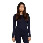 Icebreaker Unterwäsche Langarmshirt 200 Oasis LS Crewe - Merinowolle, enganliegend - nachtblau Damen
