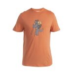 Icebreaker Wander-/Freizeit Tshirt Merino 150 Tech Lite III Tech Head (100% Wolle) orange Herren