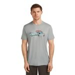 Icebreaker Wander-/Freizeit Tshirt Merino 150 Tech Lite Transportage (100% Merinowolle) grau Herren