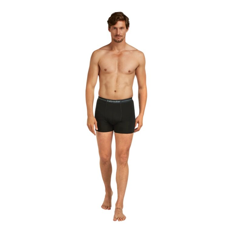 Icebreaker Unterwäsche Boxershort 150 Anatomica (Merinowolle) schwarz Herren - 2 Stück