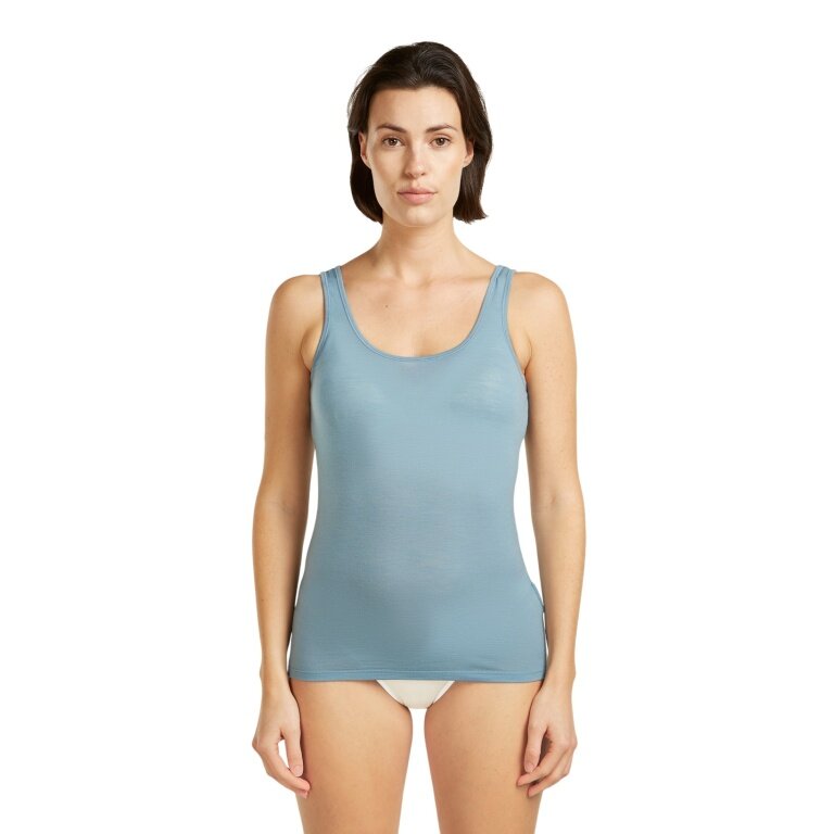 Icebreaker Unterwäsche Tank Top Siren - Merinowolle - blaugrau Damen