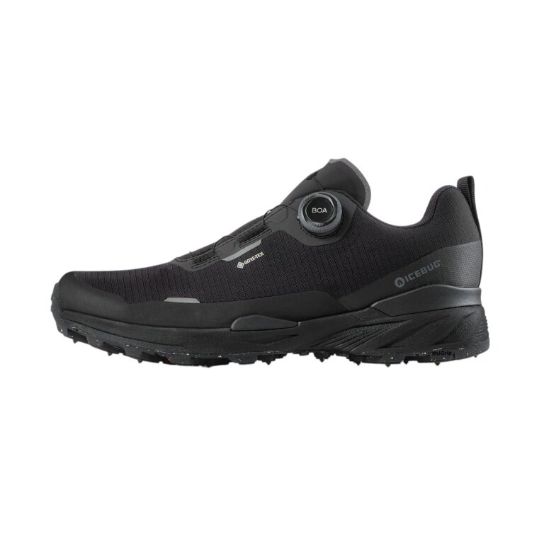 Icebug Wanderschuhe Rover 2 BUGrip GTX (wasserdicht, BOA®-Fit-Systemm mit Spikes) schwarz Herren