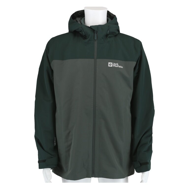 Jack Wolfskin Winterjacke Taubenberg 3in1 2024 (wasser- und winddicht, Fleece-Innenjacke) dunkelgrün Herren