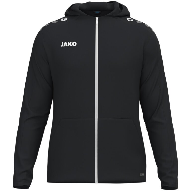 JAKO Kapuzenjacke One (Innenseite aus Micro-Fleece,) schwarz Damen