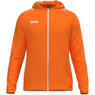 JAKO Kapuzenjacke One (Innenseite aus Micro-Fleece, 100% rec. Polyester) orange Kinder