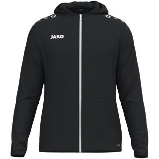 JAKO Kapuzenjacke One (Innenseite aus Micro-Fleece, 100% rec. Polyester) schwarz Kinder