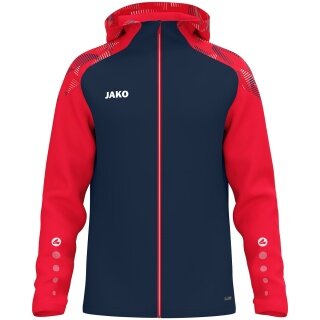 JAKO Kapuzenjacke Sonic (strapazierfähig, weiches Tragegefühl) marineblau/rot Kinder