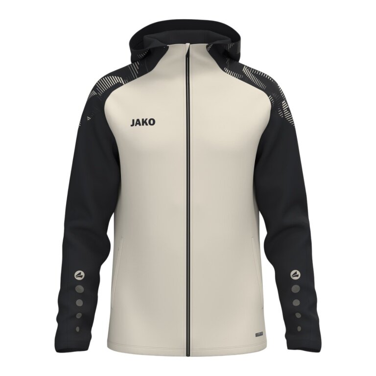 JAKO Kapuzenjacke Sonic (strapazierfähig, weiches Tragegefühl) beige/schwarz Herren