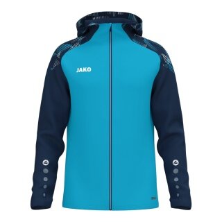 JAKO Kapuzenjacke Sonic (strapazierfähig, weiches Tragegefühl) aquablau/marineblau Herren